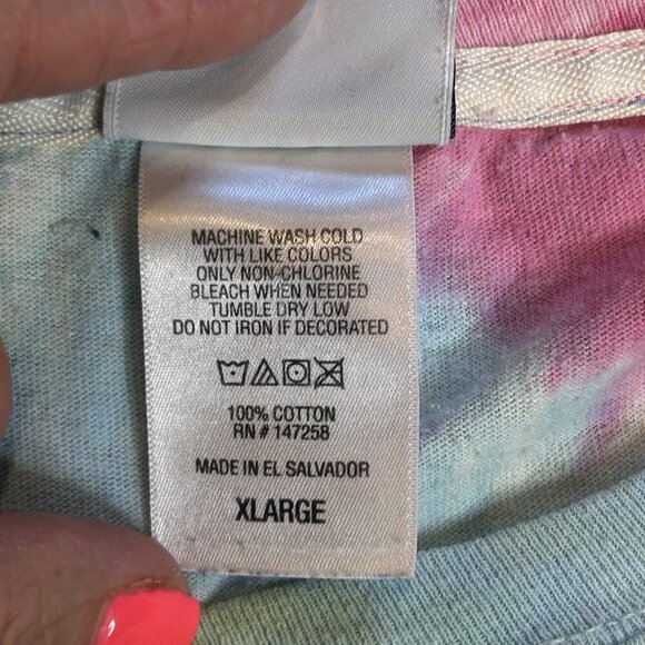 Simply Southern Mermaid Eat Sleep Beach Repeat Tie Dyed Coastal T Shirt Size XL - Picture 7 of 9